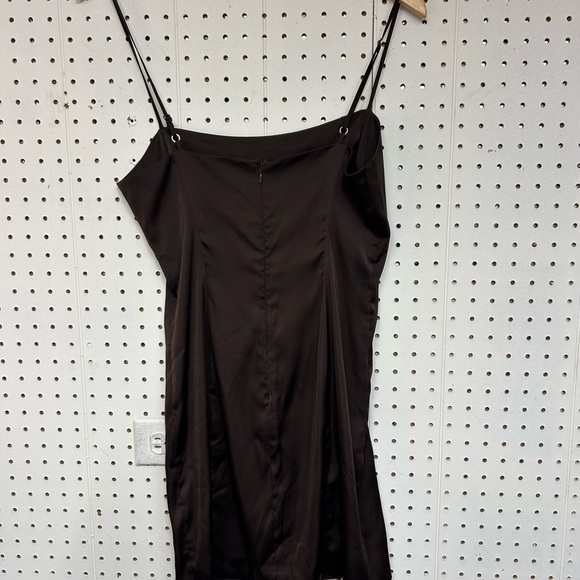 Sunday Best Chocolate Satin Dress - Picture 3 of 6